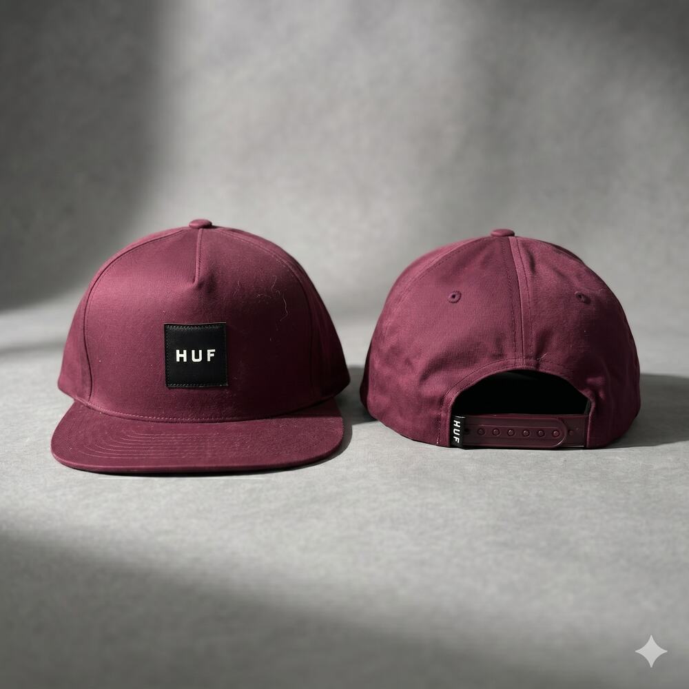 HUF Mens OS Streetwear Minimalist Indie Retro Modern Patch Snapback Baseball Hat